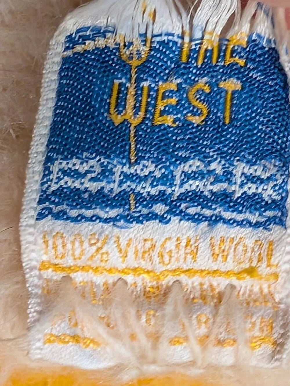 Wool of the West Portland Woolen Mills Three Strip Blanket 80
